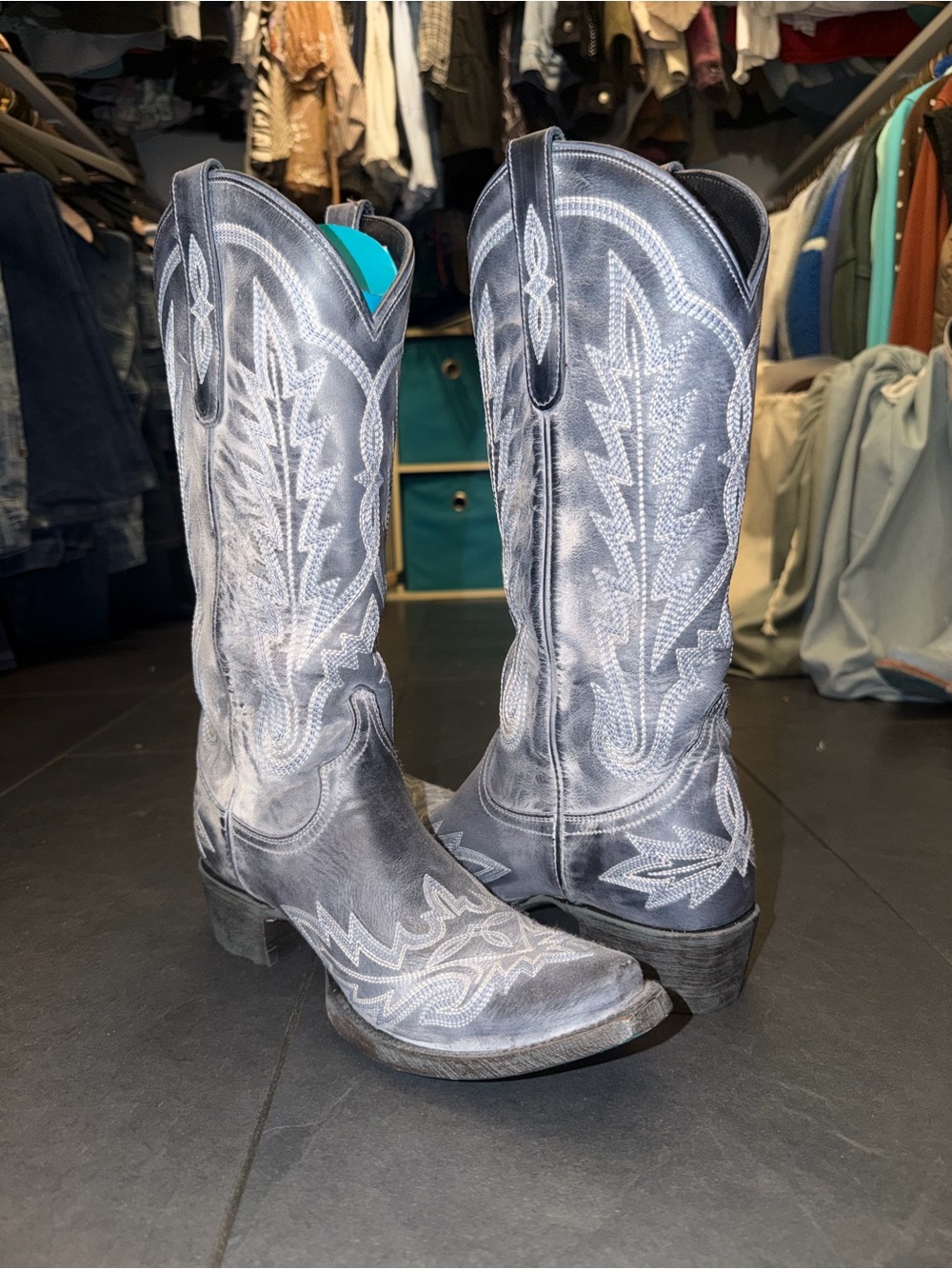 Lane Boots Lexington Washed Denim